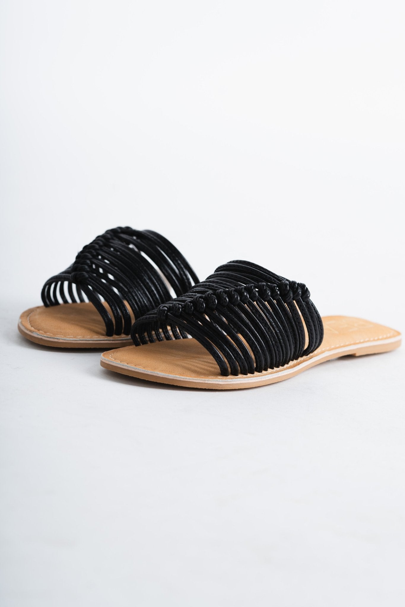 Baxter leather sandals black