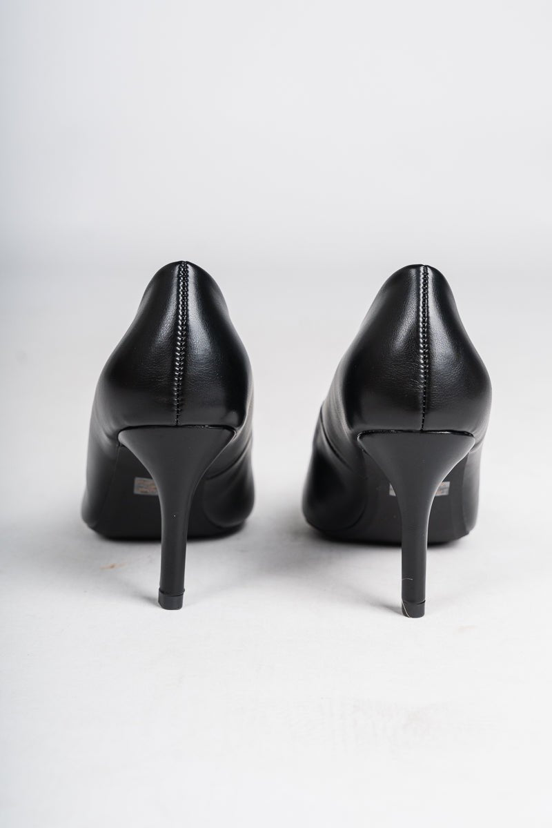 Florian pointed toe kitten heel black