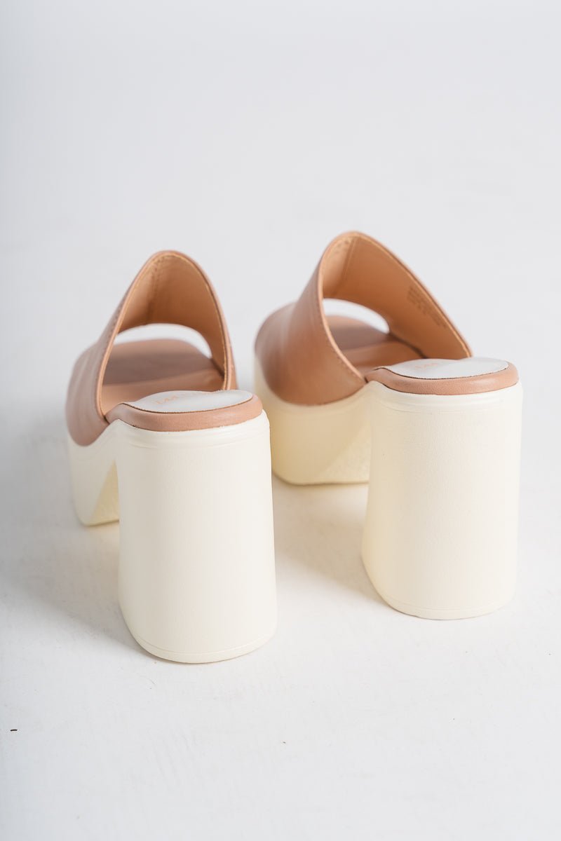 Sienne platform heel nude pink
