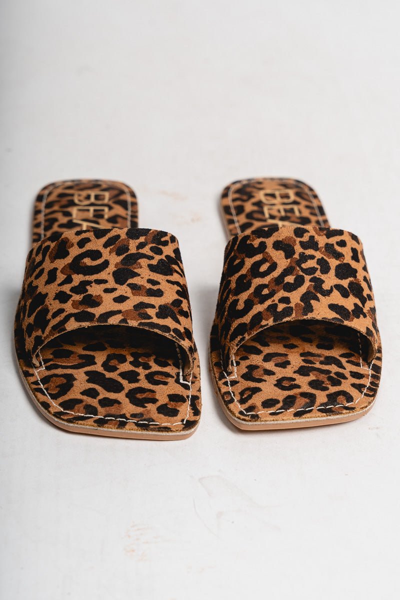Bali slip on sandal leopard