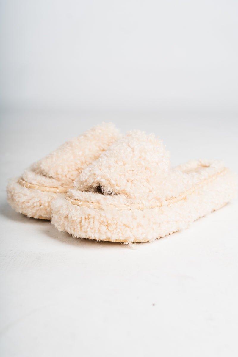 Frost fuzzy sandal natural