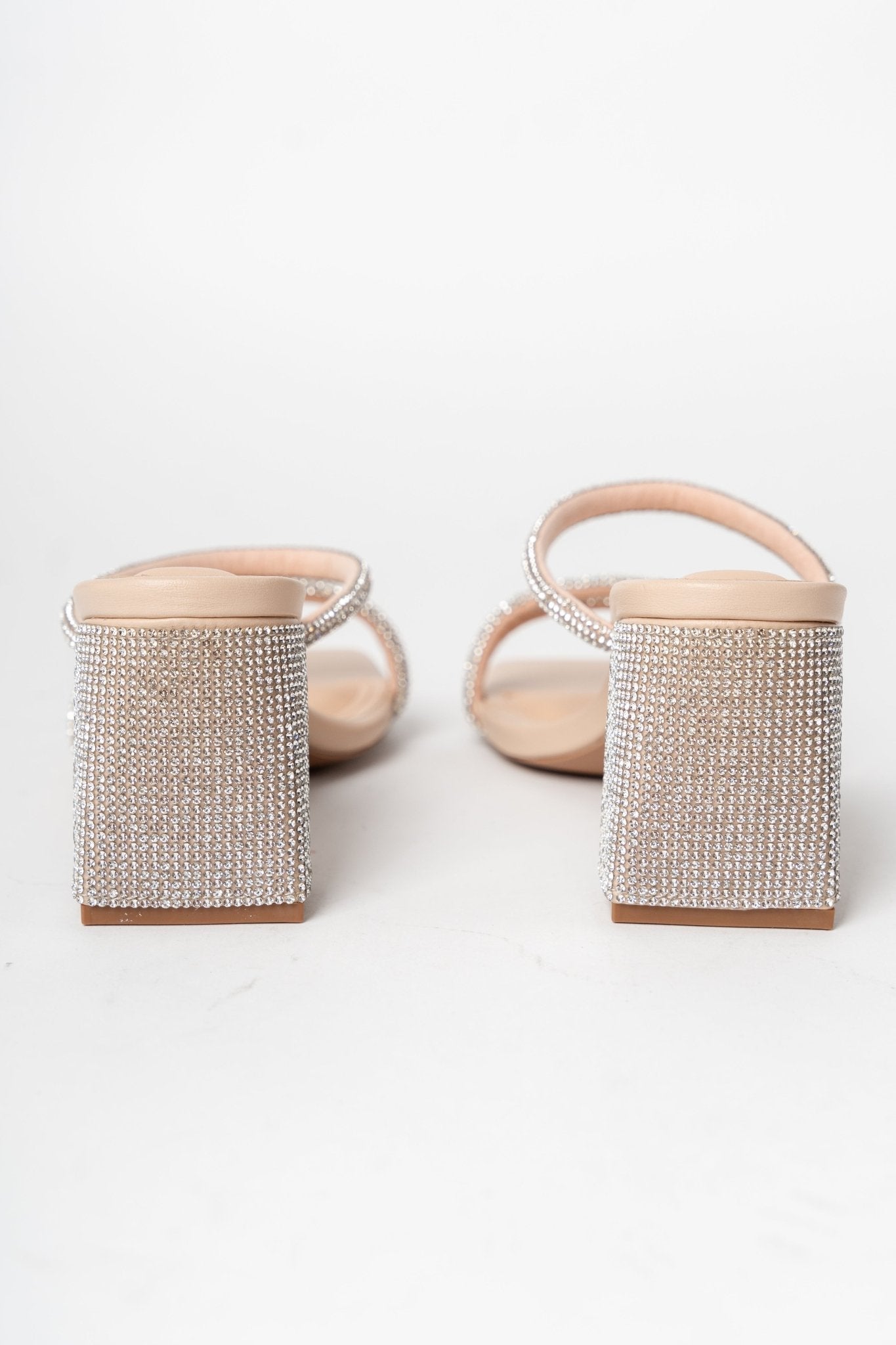 Kerstin rhinestone strappy heel nude