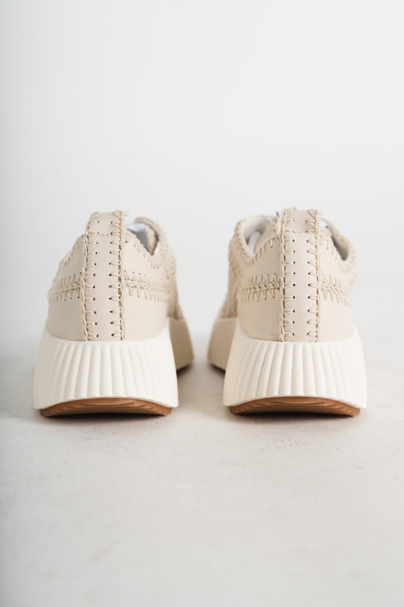 Nelson stitched sneakers natural