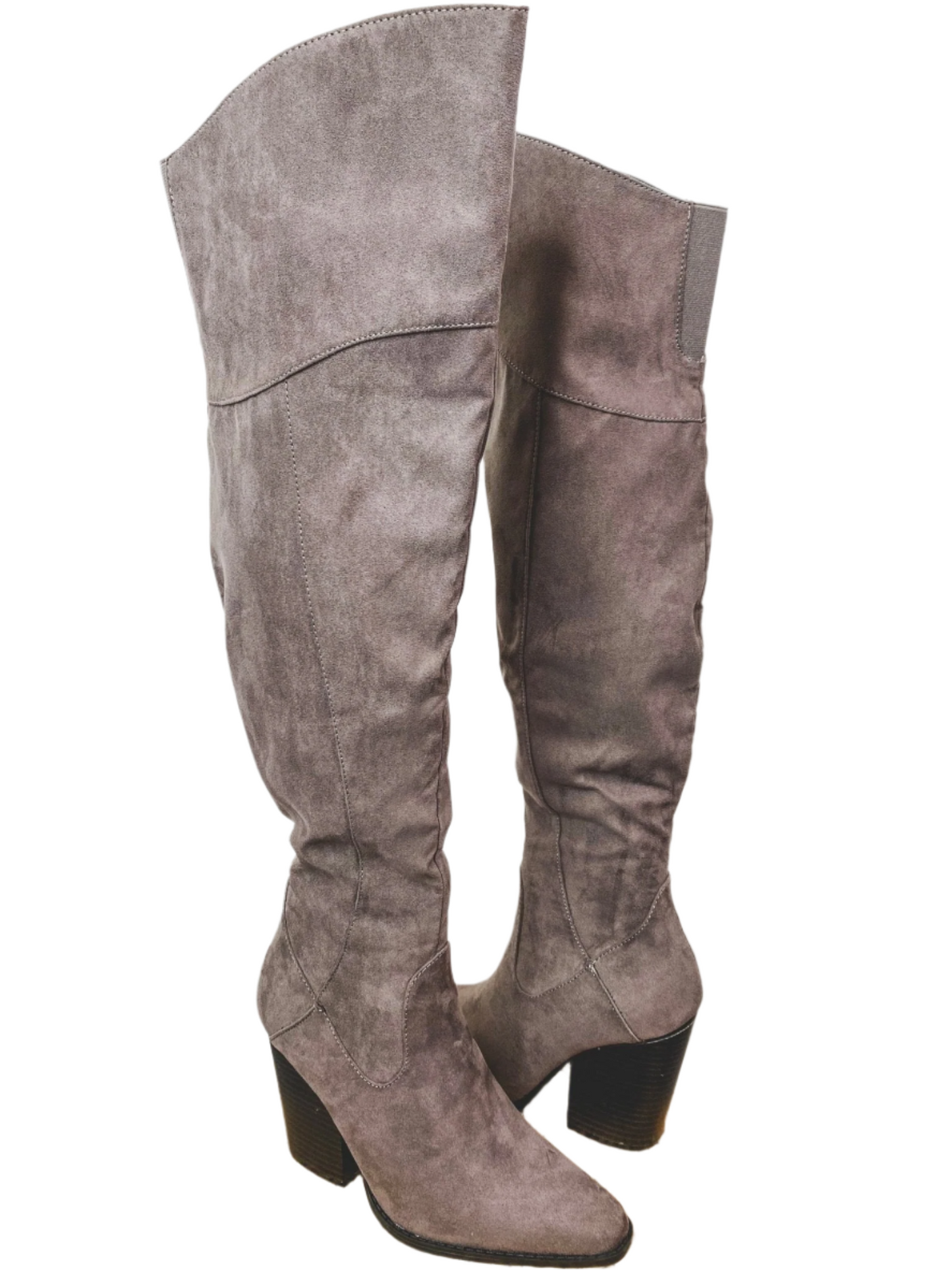 Slay over the knee boots grey