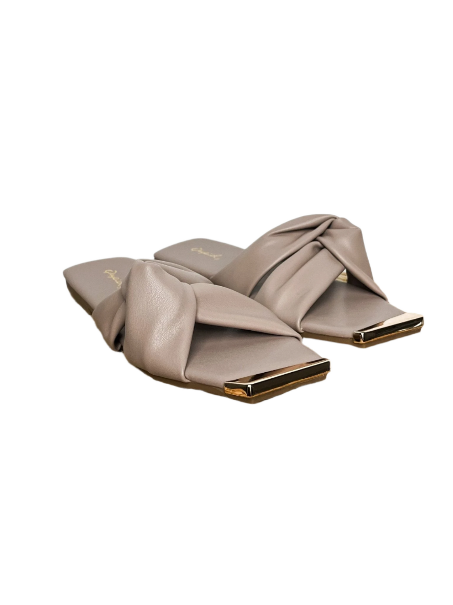 Aster ruched cross sandal birch