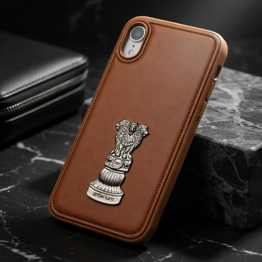 Brown Antarium embossed Leather Case for Apple iphone Xr — Goodsys