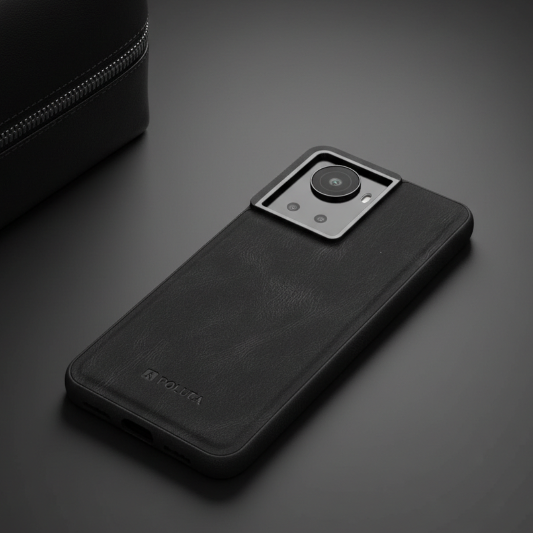 Black Standard Leather Case for Oneplus 10r — Goodsys