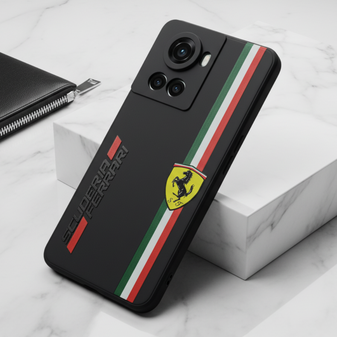 Black SCUFERRA Embossed Silicone case for Oneplus 10r — Goodsys