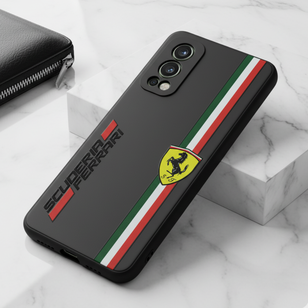 Black SCUFERRA Embossed Silicone case for Oneplus Nord 2 — Goodsys