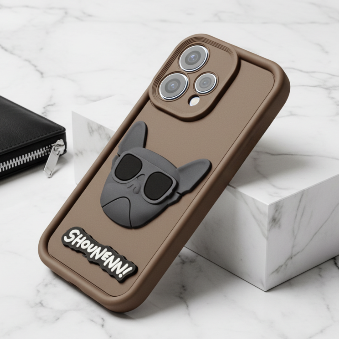 Brown SHOUNENN BULLDOG Silicone case for Oppo Reno 15 — Goodsys