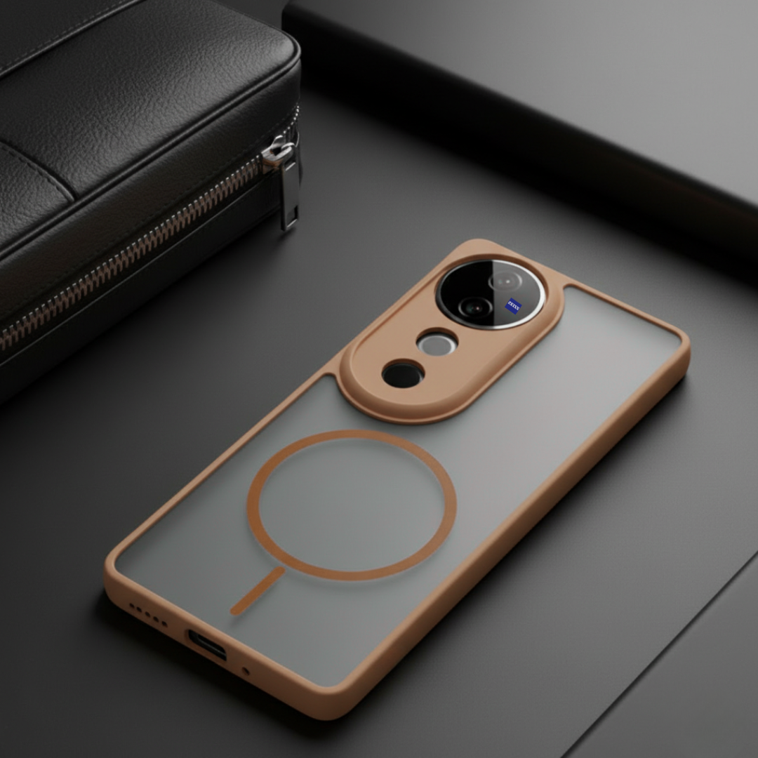 KYRON Brown Matte Case for Vivo V40 Pro