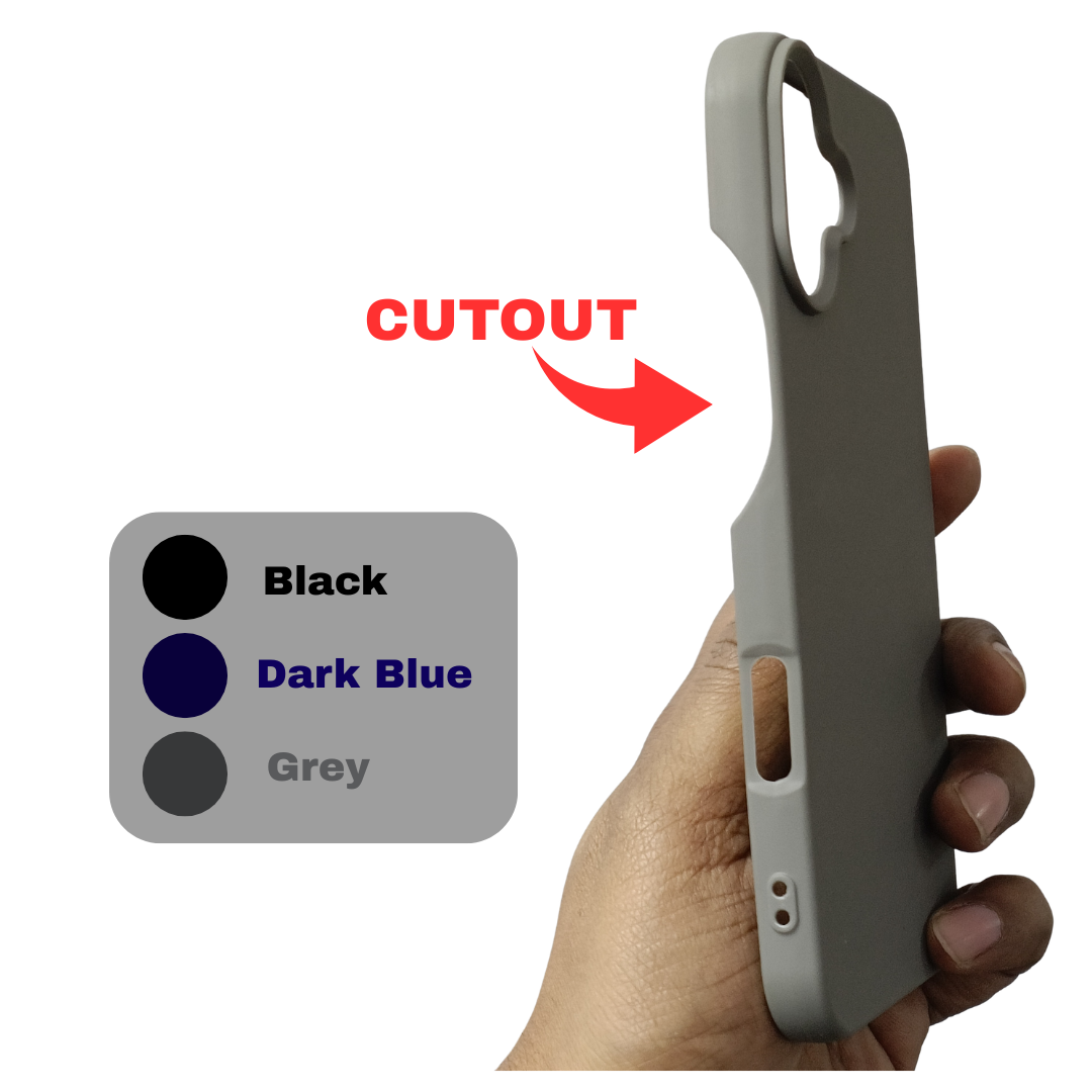 Grey Silicone Case for Apple Iphone 16 Plus