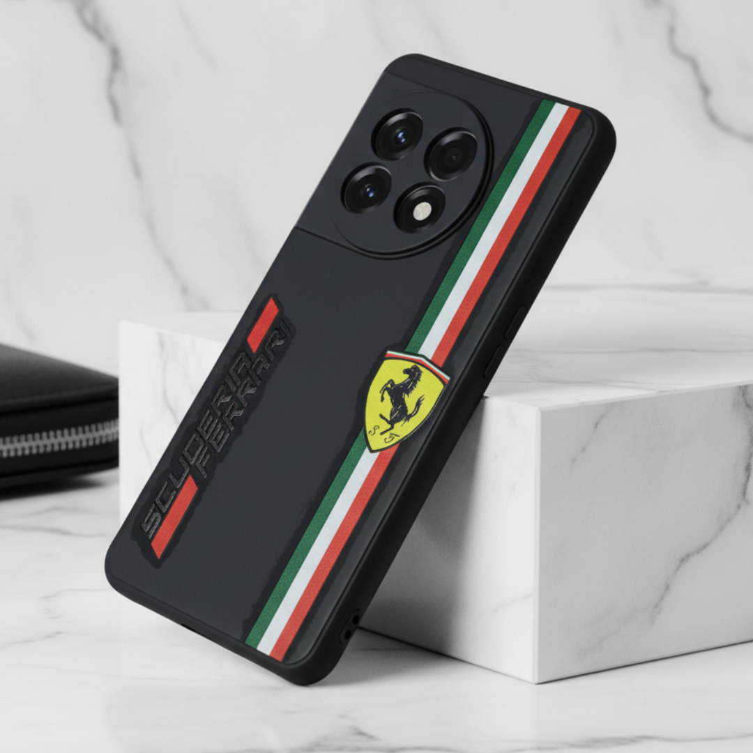 Black SCUFERRA Embossed Silicone case for Oneplus 11r — Goodsys