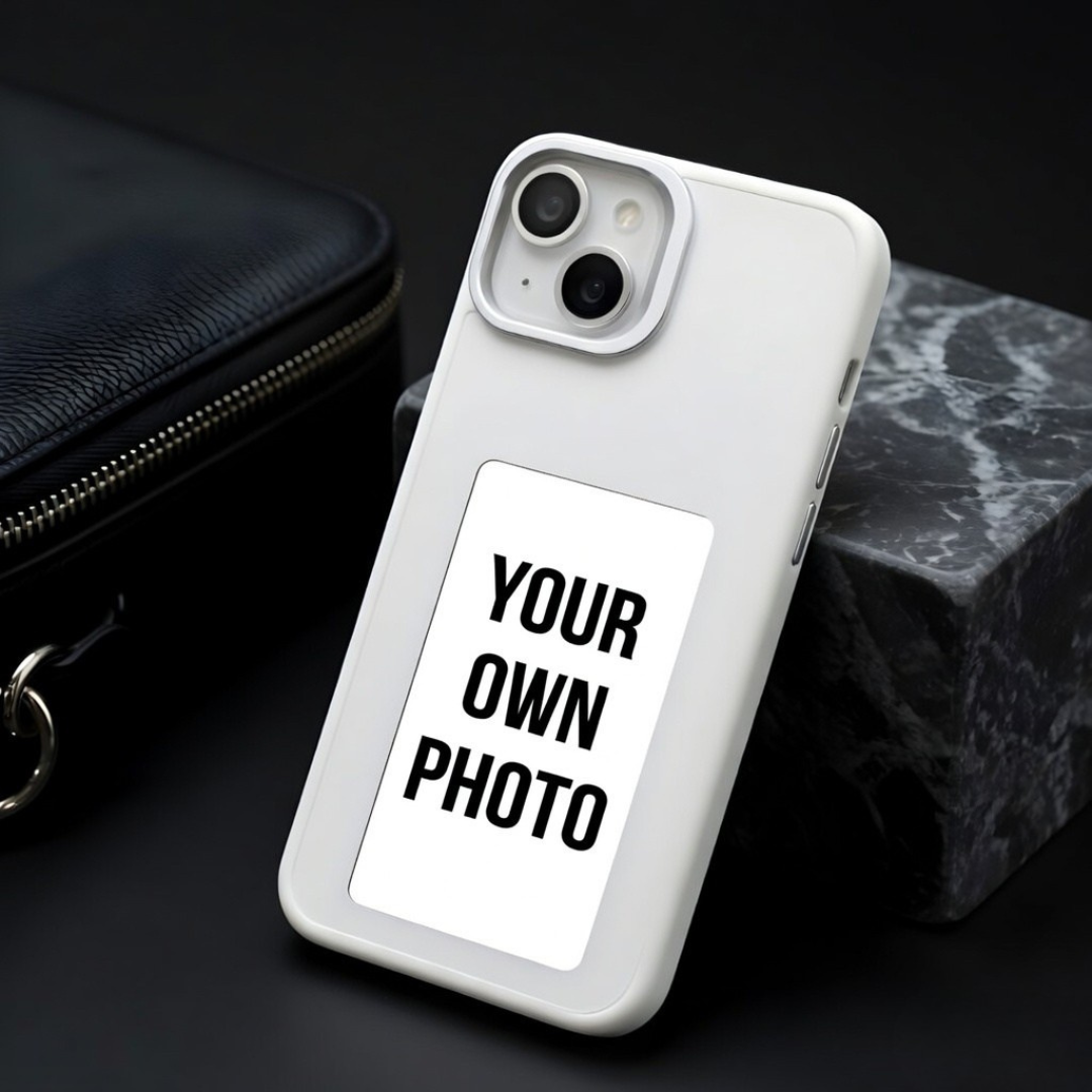 White NFC Integration & E-Ink Technology Case for Apple Iphone 13