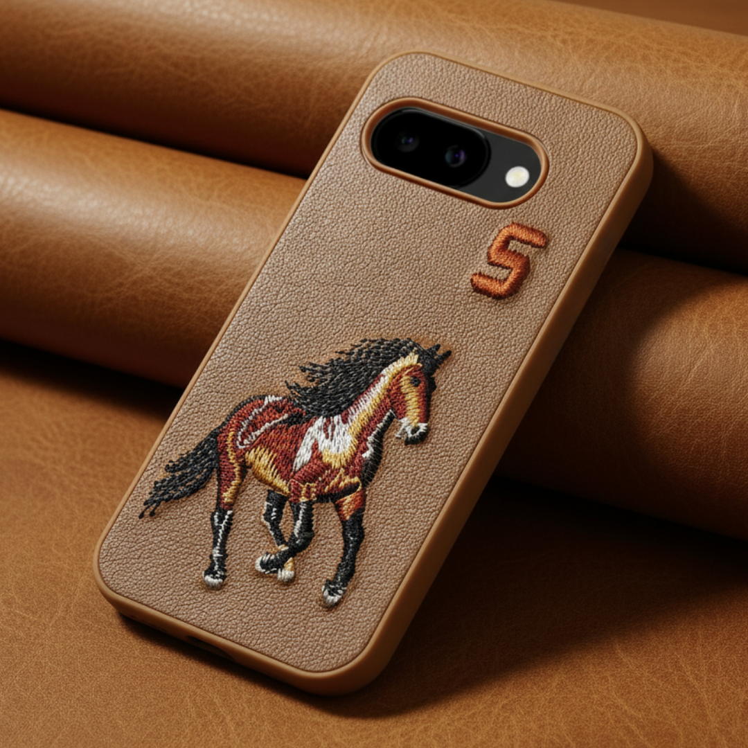 Brown Leather Horse No. 5 OC Ornamented for Google Pixel 9a — Goodsys