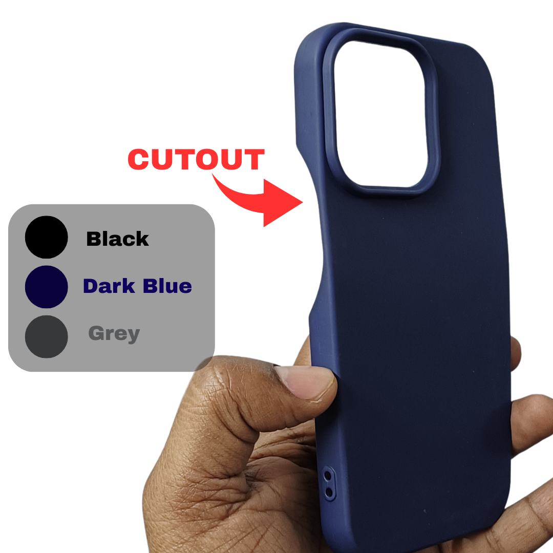Dark Blue Silicone Case for Apple Iphone 14 Pro