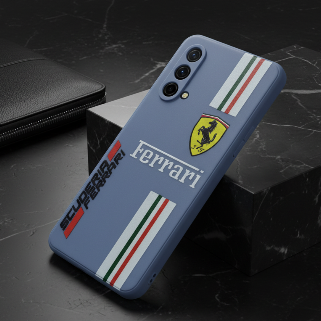 Blue SCUFERRA Embossed Silicone case for Oneplus Nord Ce — Goodsys