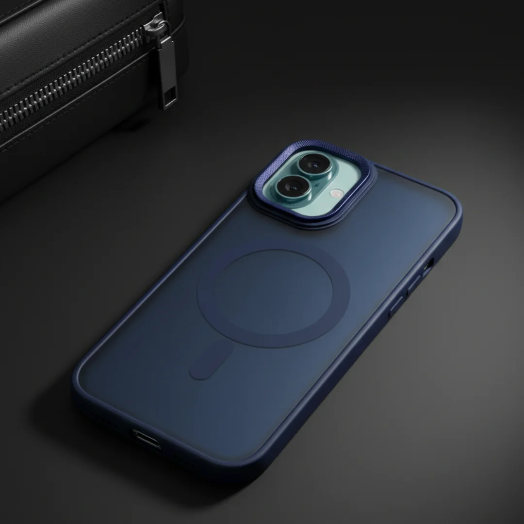 Ringmag Matte Dark Blue case for Apple iphone 16 Plus — Goodsys