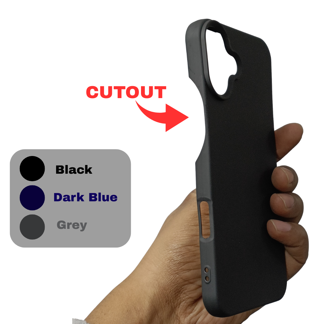 Black Silicone Case for Apple Iphone 16 Plus