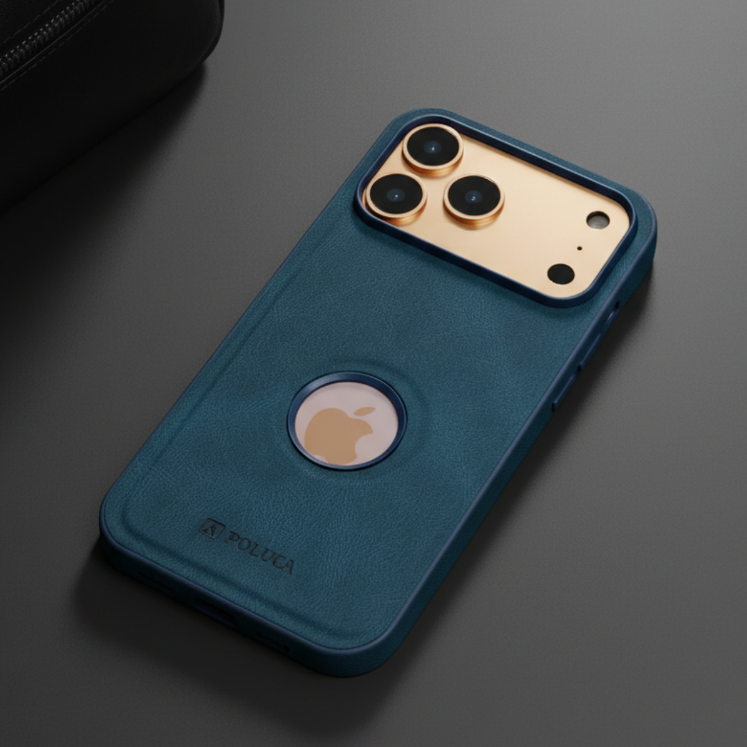 Blue Standard Leather Case for Apple iphone 17 Pro — Goodsys