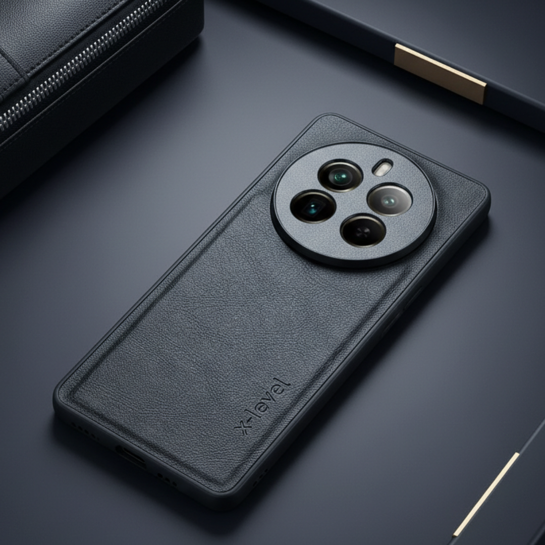 X-LEVEL Black  Leather Case for Realme 12 Pro 5g — Goodsys