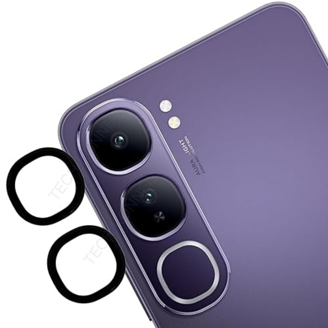 Black Metallic camera ring lens guard for Vivo Y400 Pro — TechGuard