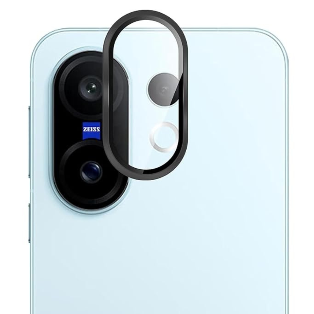 Black Metallic camera ring lens guard for Vivo V60 — Goodsys