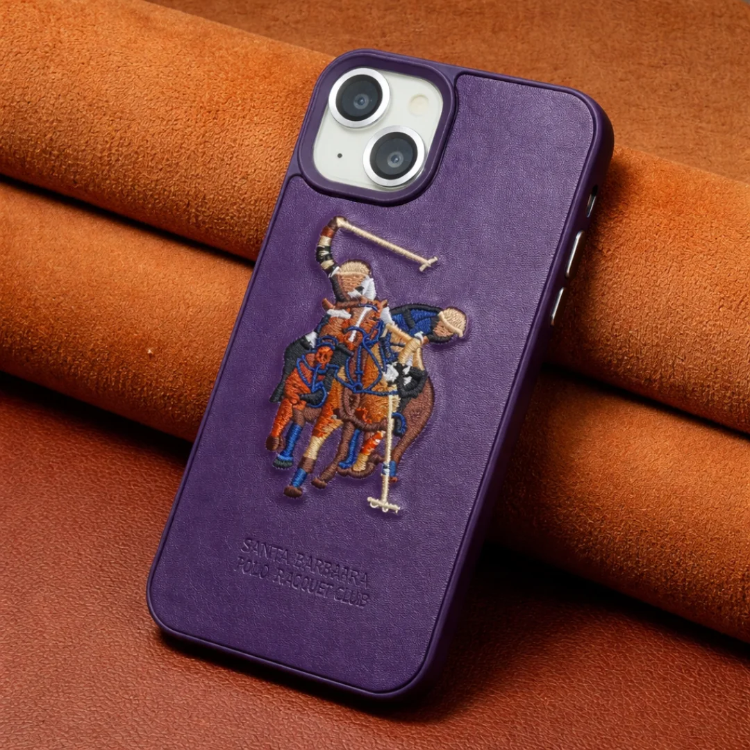 Purple Leather Colorfull Dual Horse for Apple iPhone 13 — Goodsys