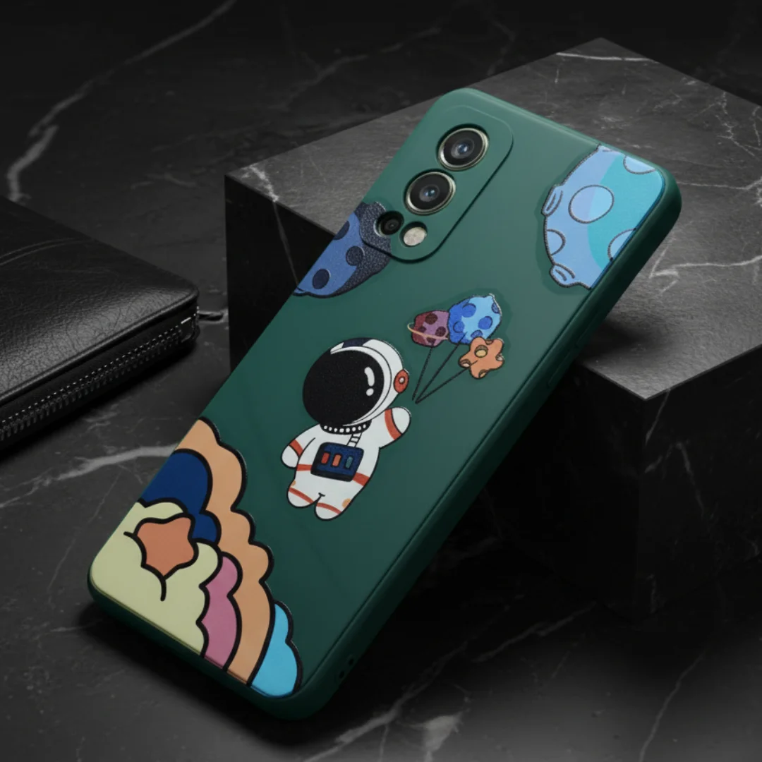 Green Baloon Astro Embossed Silicone Case for Oneplus Nord 2 — Goodsys
