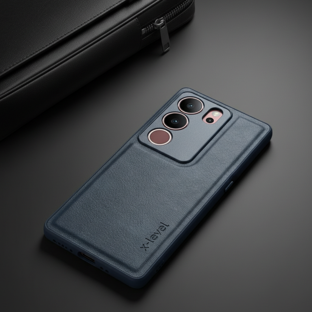X-LEVEL Blue Leather Case for Vivo V29 — TechGuard