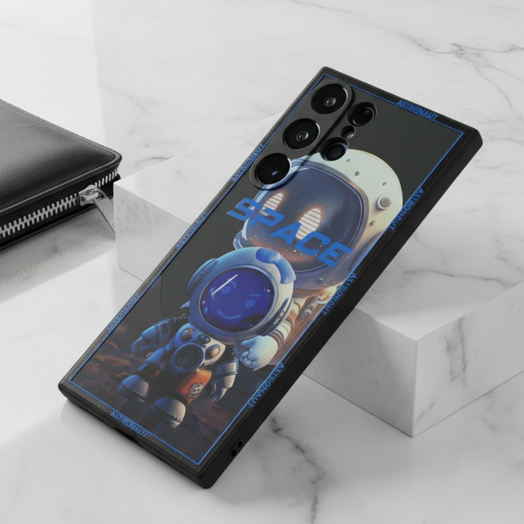 Black SPACE  Embossed Silicone case for Samsung S22 Ultra — Goodsys