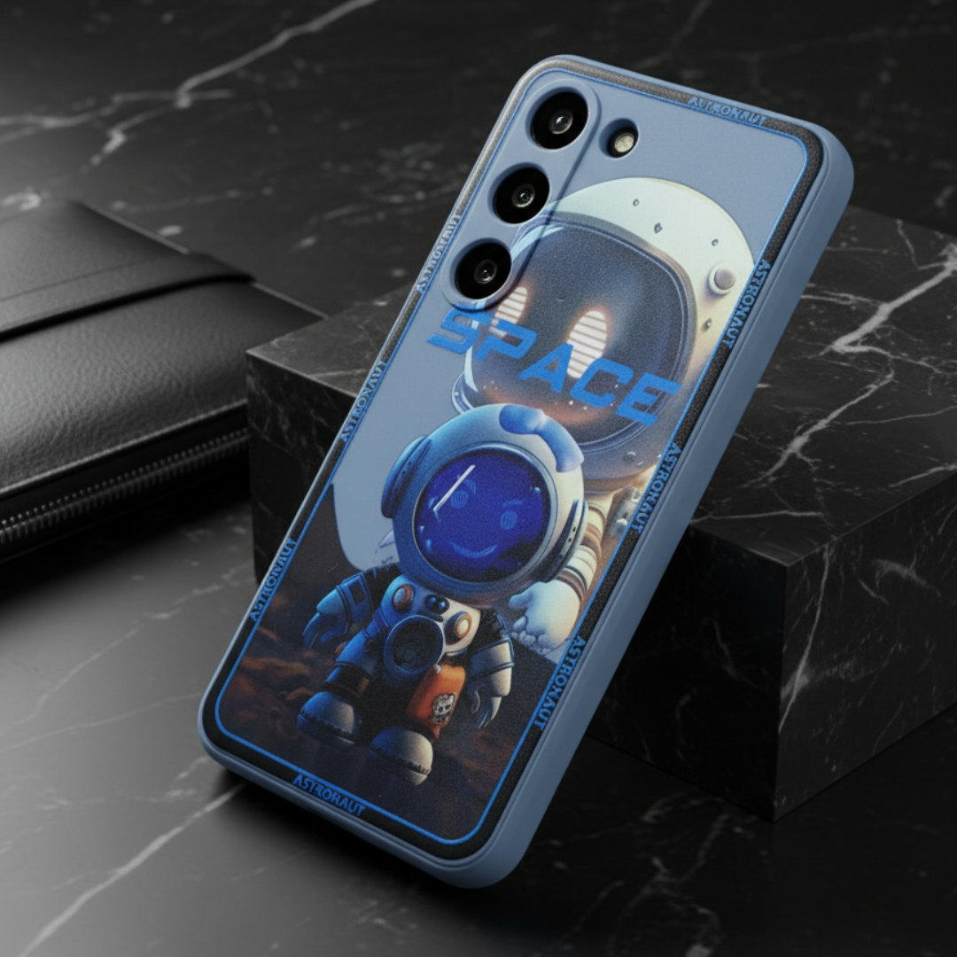 Blue SPACE  Embossed Silicone case for Samsung S23 — Goodsys