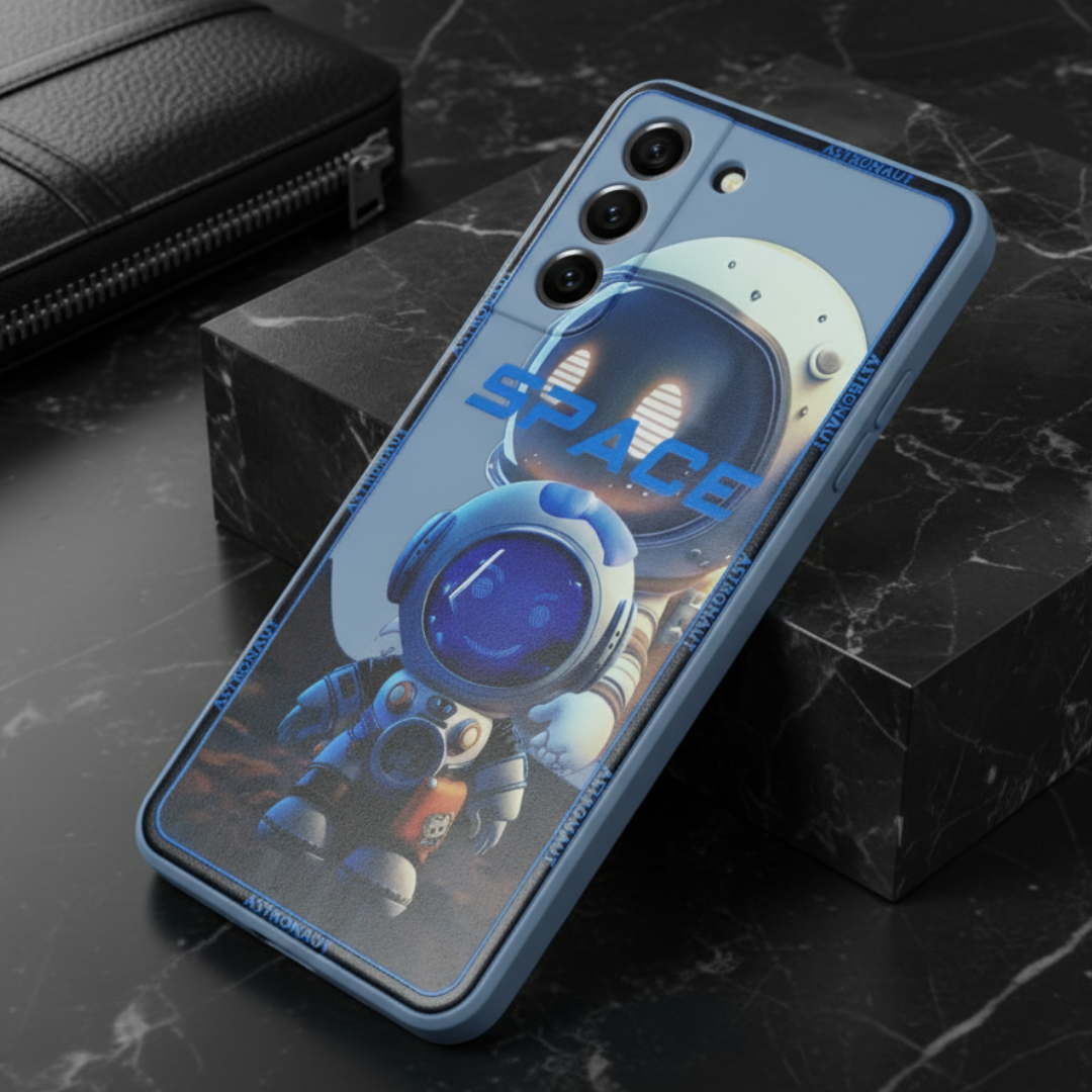 Blue SPACE  Embossed Silicone case for Samsung S21 FE — Goodsys