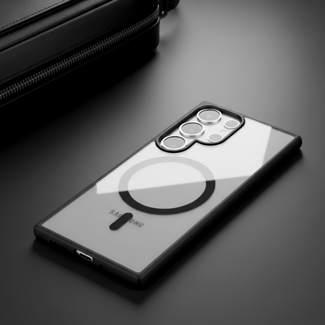 Black MagSafe Clear Transparent Silicone case for Samsung S26 Ultra — Goodsys