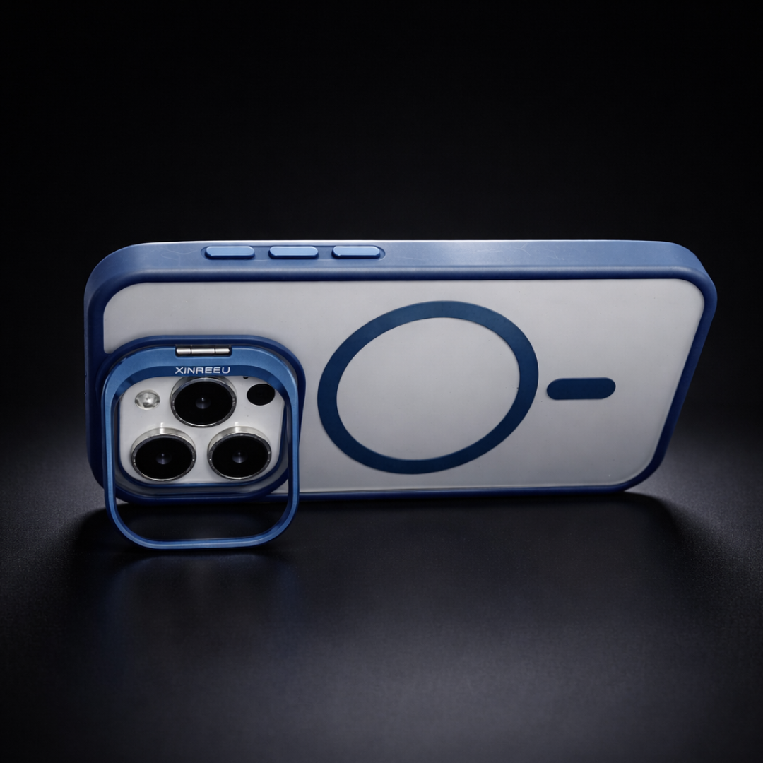 Dark Blue XINREEU Transparent Case for Apple iphone 15 Pro max