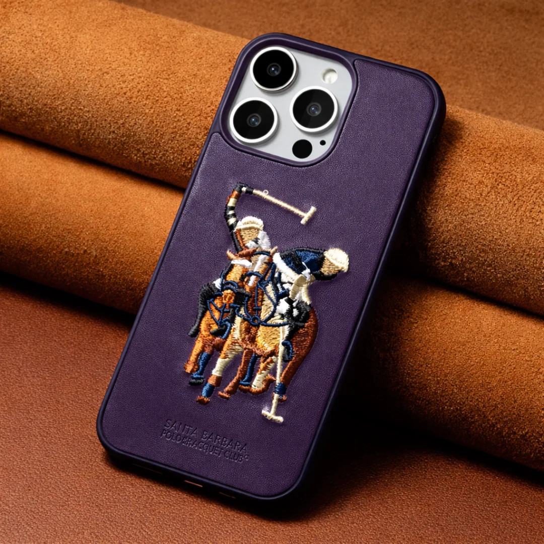Purple Leather Colorfull Dual Horse for Apple iPhone 14 Pro — Goodsys