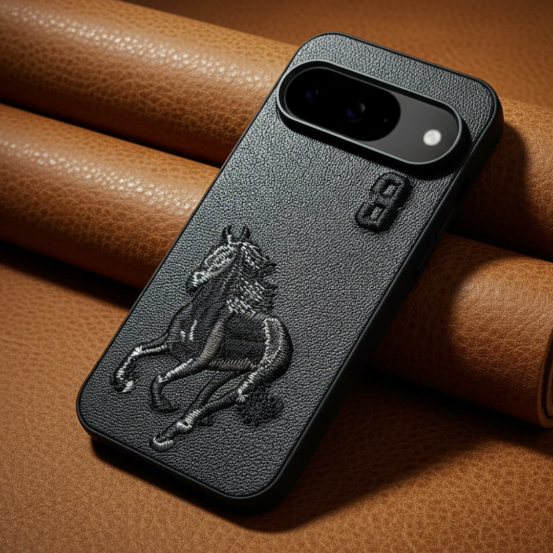 Black Leather Horse No. 3 OC Ornamented for Google Pixel 9 — Goodsys