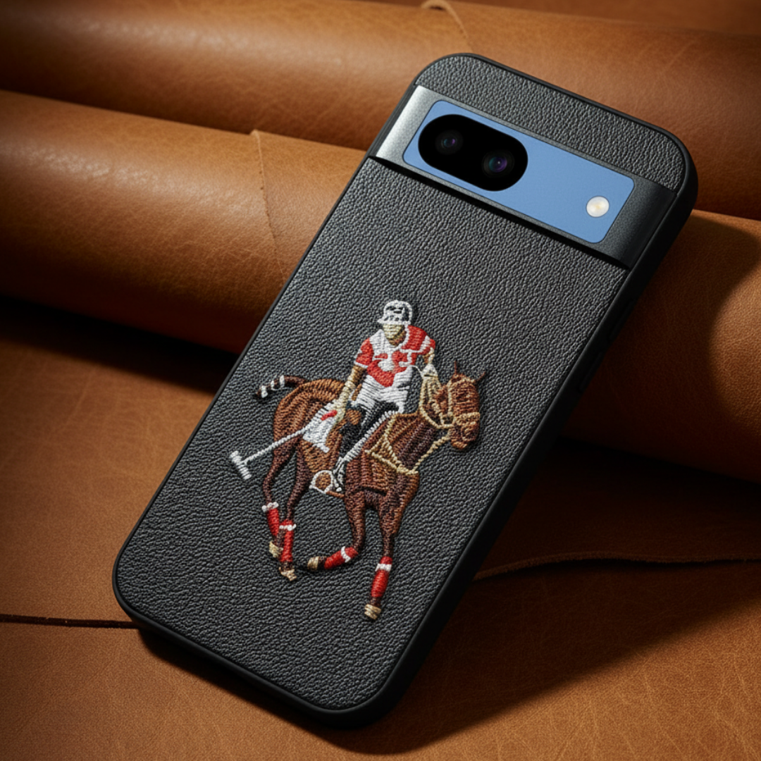 Black Leather Horse Rider OC Ornamented for Google Pixel 8a — Goodsys