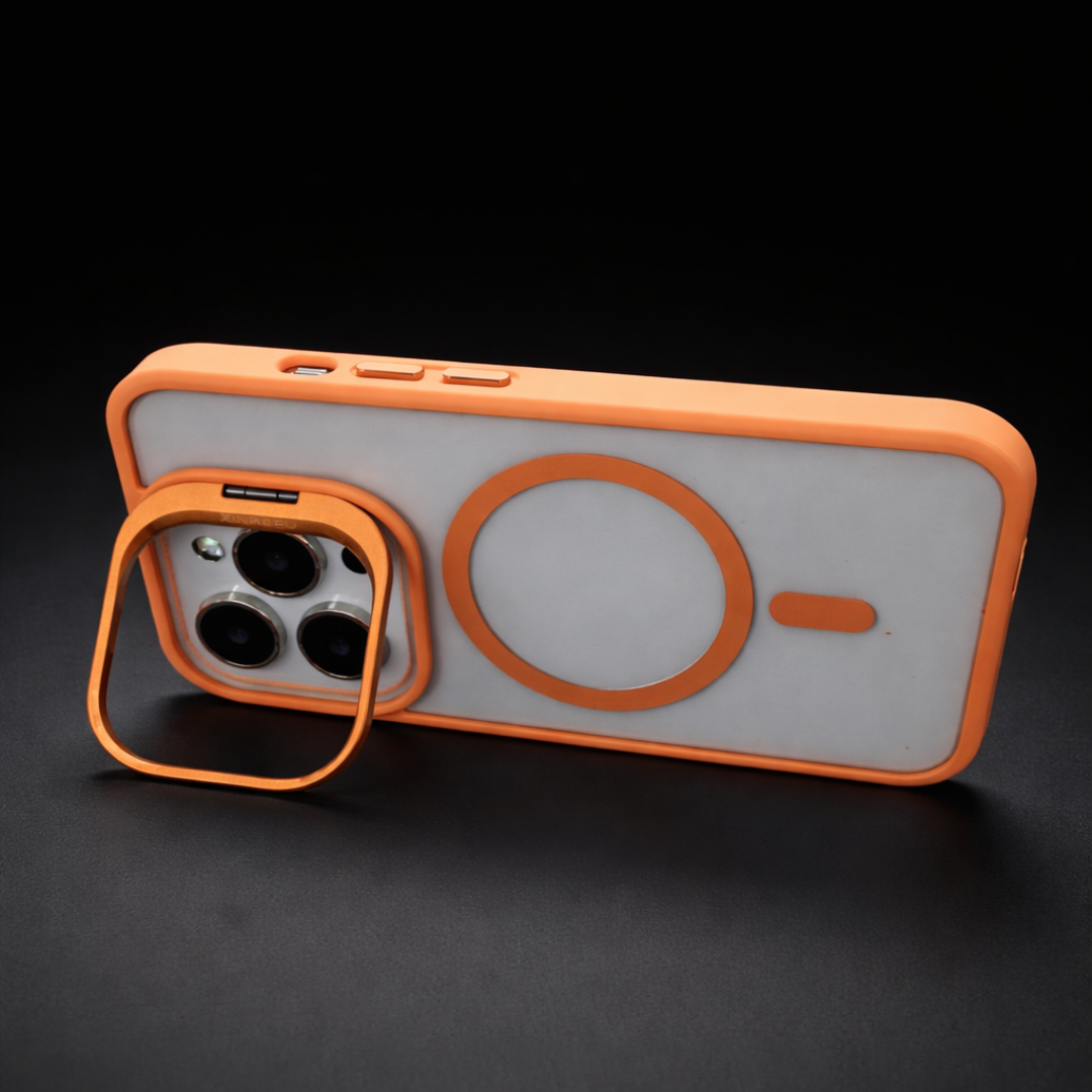 Orange  XINREEU Transparent Case for Apple iphone 15 Pro max