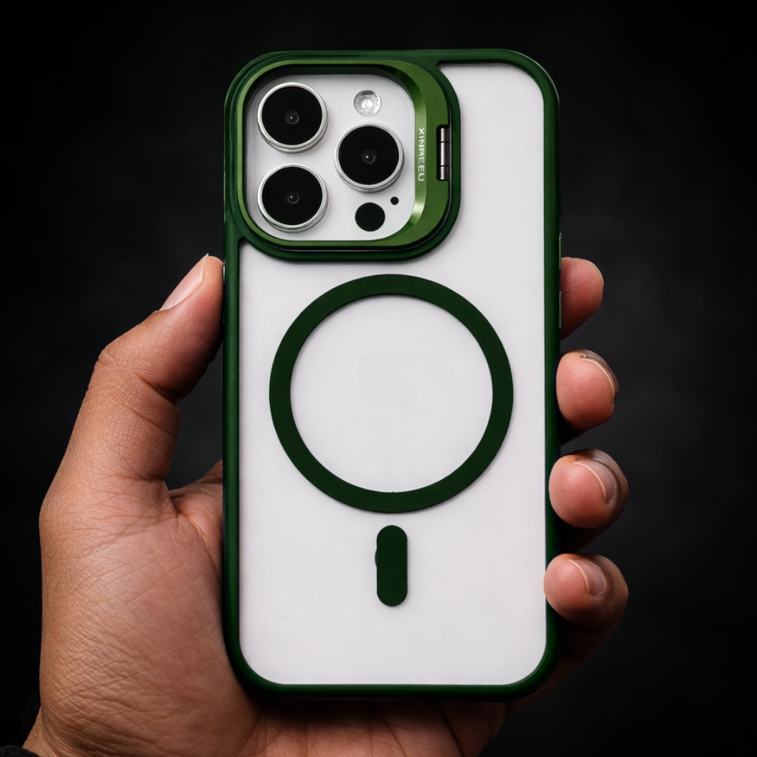 Dark Green XINREEU Transparent Case for Apple iphone 15 Pro