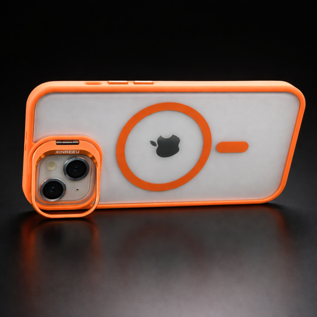 Orange  XINREEU Transparent Case for Apple iphone 14