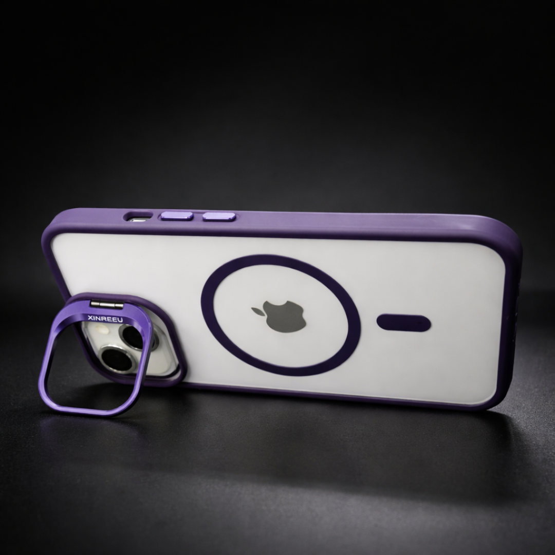 Deep Purple  XINREEU Transparent Case for Apple iphone 15