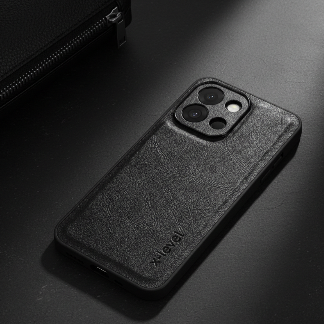 X-LEVEL Black  Leather Case for Oneplus 13s — Goodsys