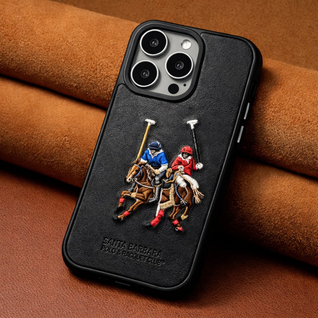 Black Leather Colorfull Dual Horse for Apple iPhone 14 Pro — Goodsys
