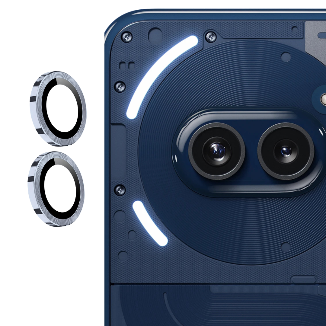Silver Metallic camera ring lens guard for Nothing Phone 2a — Goodsys