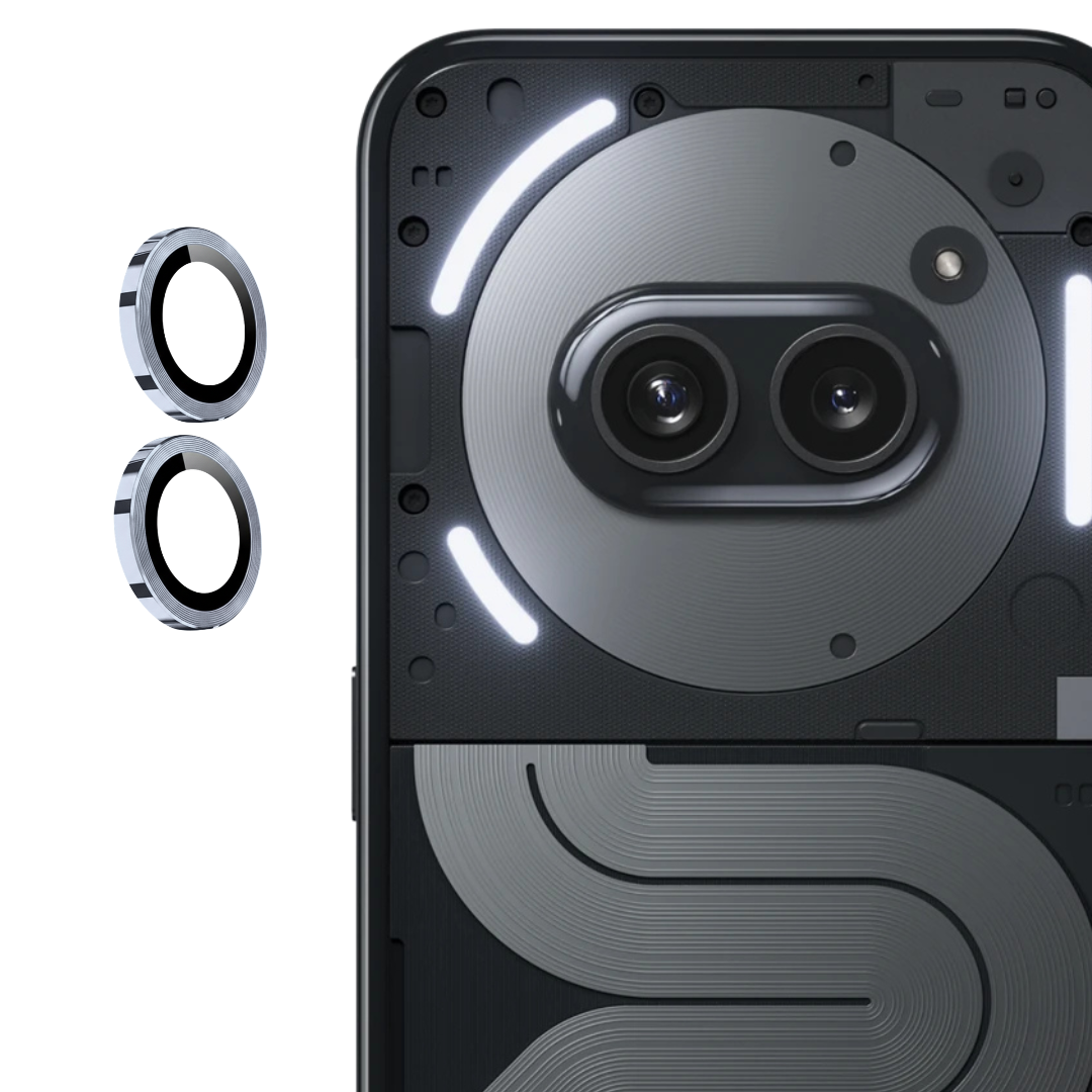 Silver Metallic camera ring lens guard for Nothing Phone 2a Plus — Goodsys