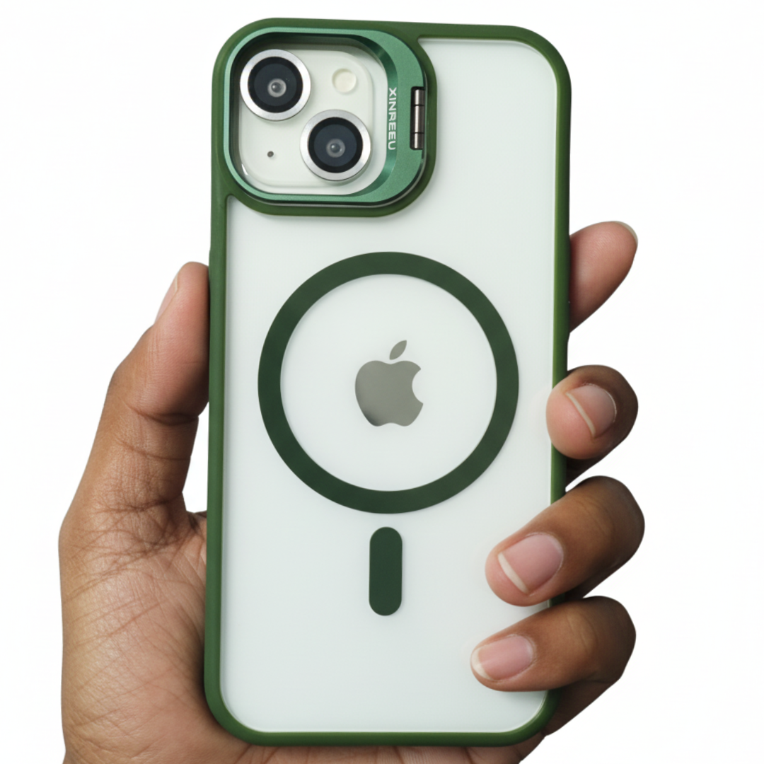 Dark Green XINREEU Transparent Case for Apple iphone 13