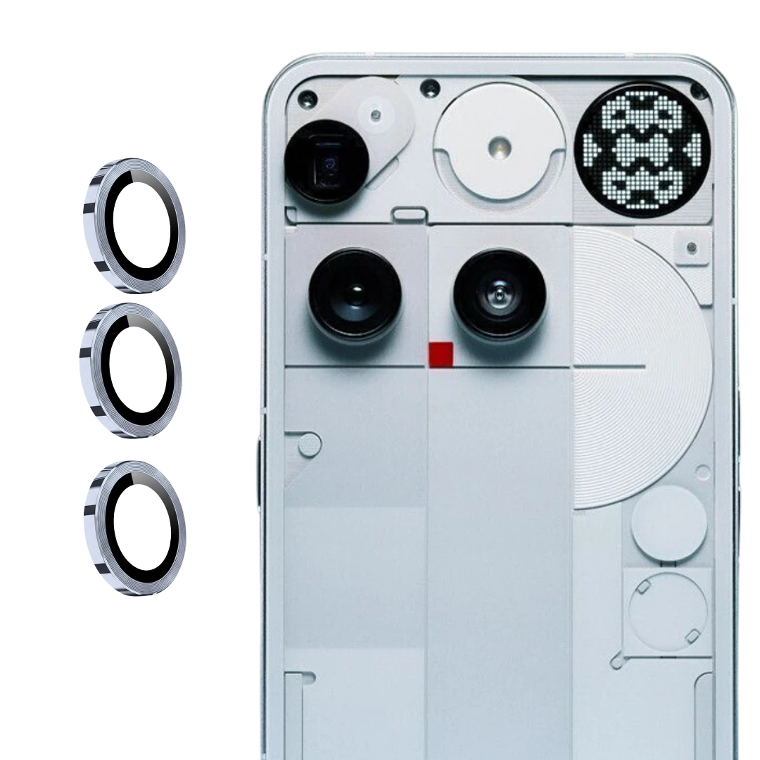 Silver Metallic camera ring lens guard for Nothing Phone 3 — Goodsys