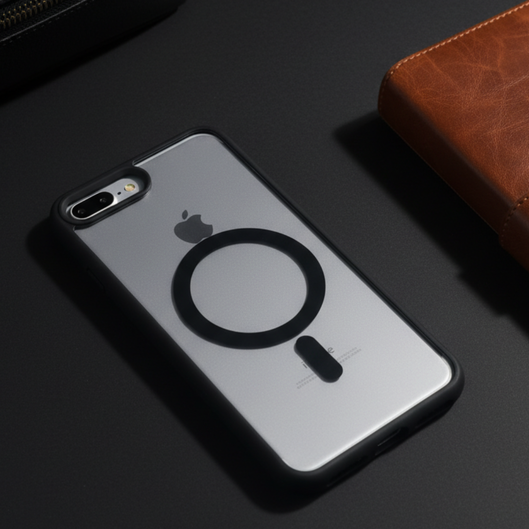 Black MagSafe Clear Transparent Silicone case for Apple iphone 7 Plus — Goodsys