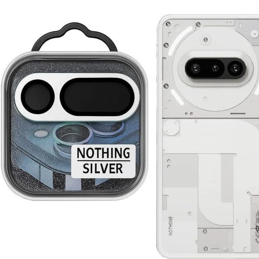 Silver Metallic camera ring lens guard for Nothing Phone 3a — Goodsys
